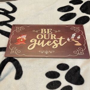 Disney Brown and Gold 'Be Our Guest' Plaque